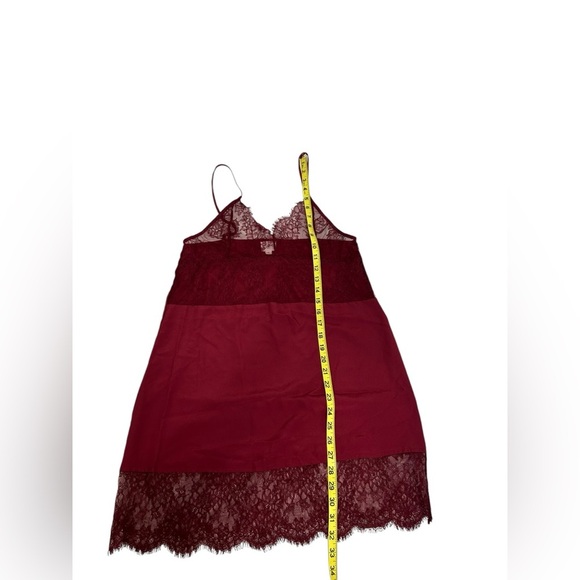 Cami NYC Silk Blend Slip Lace Sheer Lingerie Dress Red Size Small - Picture 8 of 12